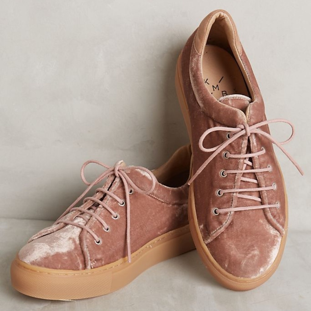 NWOT Anthropologie velvet platform sneakers